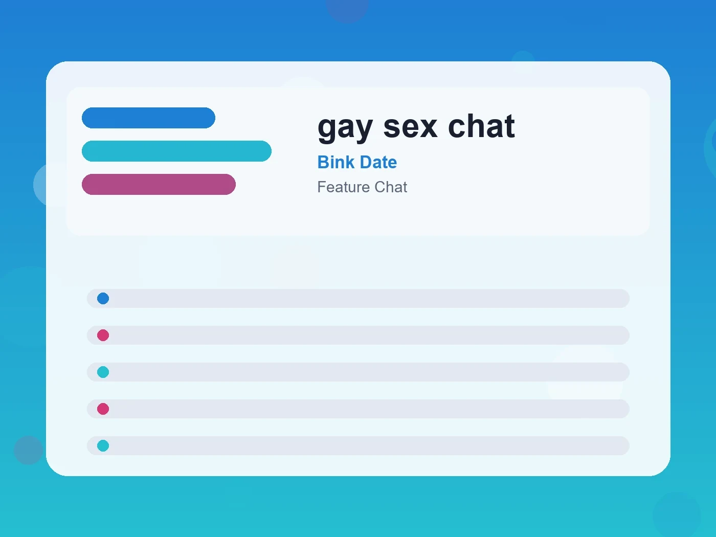 Bink Date gay sex chat guide visual